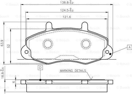 BOSCH 0 986 TB2 019 - Bremžu uzliku kompl., Disku bremzes www.autospares.lv