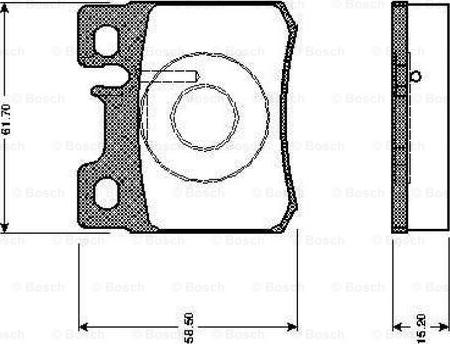 BOSCH 0 986 TB2 014 - Bremžu uzliku kompl., Disku bremzes www.autospares.lv