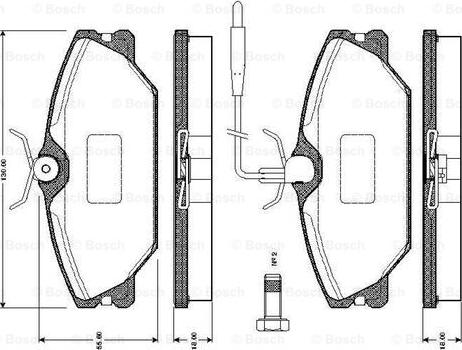 BOSCH 0 986 TB2 010 - Brake Pad Set, disc brake www.autospares.lv