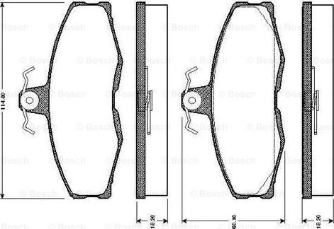 BOSCH 0 986 TB2 081 - Brake Pad Set, disc brake www.autospares.lv