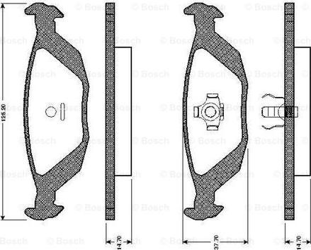 BOSCH 0 986 TB2 083 - Тормозные колодки, дисковые, комплект www.autospares.lv