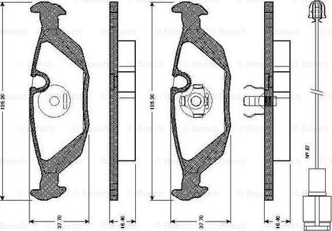 BOSCH 0 986 TB2 082 - Bremžu uzliku kompl., Disku bremzes autospares.lv