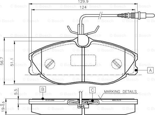 BOSCH 0 986 TB2 035 - Bremžu uzliku kompl., Disku bremzes www.autospares.lv