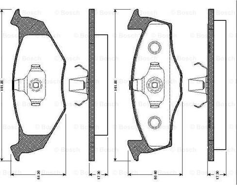 BOSCH 0 986 TB2 036 - Тормозные колодки, дисковые, комплект www.autospares.lv