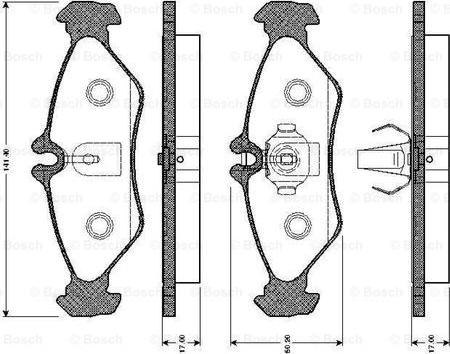 BOSCH 0 986 TB2 031 - Тормозные колодки, дисковые, комплект www.autospares.lv