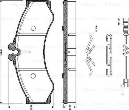 BOSCH 0 986 TB2 037 - Тормозные колодки, дисковые, комплект www.autospares.lv