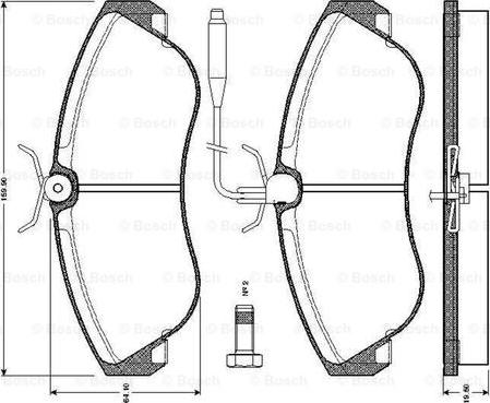 BOSCH 0 986 TB2 029 - Brake Pad Set, disc brake www.autospares.lv