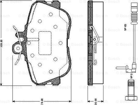 BOSCH 0 986 TB2 024 - Bremžu uzliku kompl., Disku bremzes www.autospares.lv