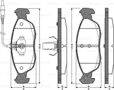 BOSCH 0 986 TB2 025 - Brake Pad Set, disc brake www.autospares.lv