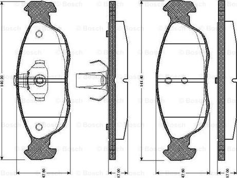 BOSCH 0 986 TB2 026 - Тормозные колодки, дисковые, комплект www.autospares.lv