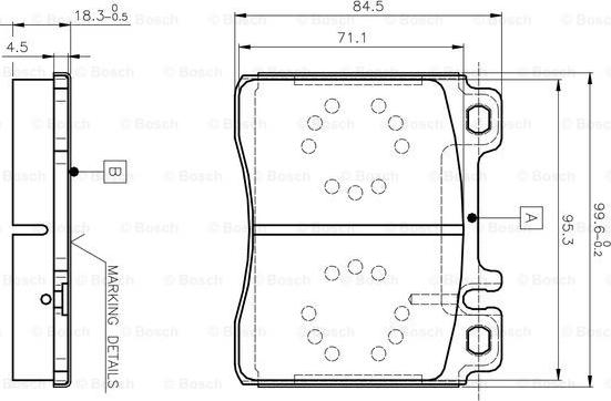 BOSCH 0 986 TB2 023 - Bremžu uzliku kompl., Disku bremzes autospares.lv