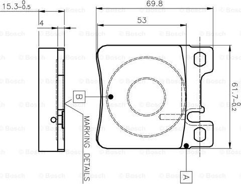 BOSCH 0 986 TB2 022 - Bremžu uzliku kompl., Disku bremzes www.autospares.lv