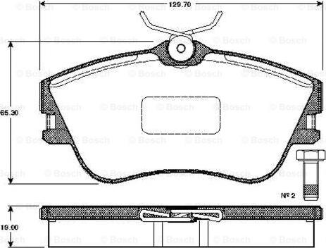 BOSCH 0 986 TB2 027 - Bremžu uzliku kompl., Disku bremzes autospares.lv