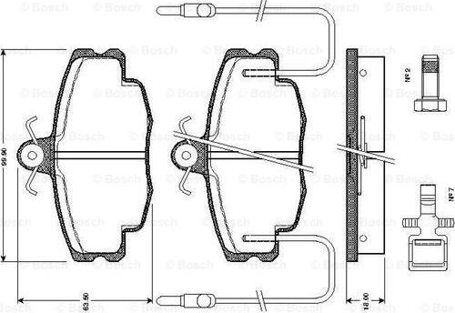 BOSCH 0 986 TB2 075 - Bremžu uzliku kompl., Disku bremzes www.autospares.lv