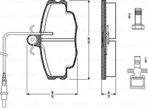 BOSCH 0 986 TB2 076 - Тормозные колодки, дисковые, комплект www.autospares.lv