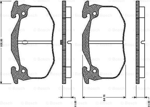 BOSCH 0 986 TB2 078 - Bremžu uzliku kompl., Disku bremzes www.autospares.lv