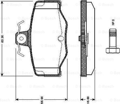 BOSCH 0 986 TB2 191 - Bremžu uzliku kompl., Disku bremzes www.autospares.lv