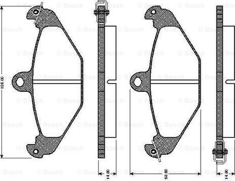 BOSCH 0 986 TB2 192 - Bremžu uzliku kompl., Disku bremzes autospares.lv