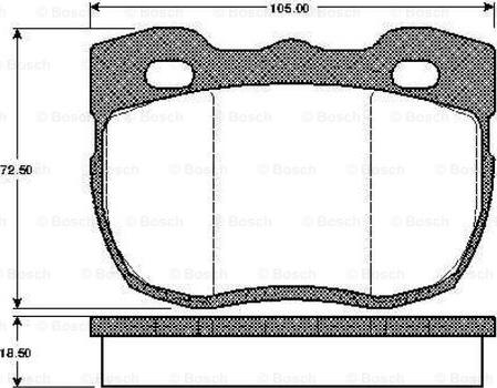 BOSCH 0 986 TB2 149 - Bremžu uzliku kompl., Disku bremzes autospares.lv