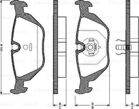 BOSCH 0 986 TB2 146 - Brake Pad Set, disc brake www.autospares.lv