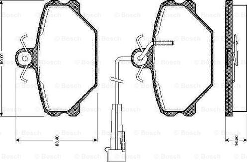 BOSCH 0 986 TB2 142 - Brake Pad Set, disc brake www.autospares.lv