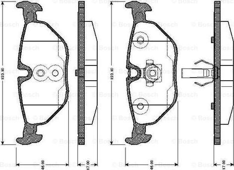 BOSCH 0 986 TB2 147 - Brake Pad Set, disc brake www.autospares.lv