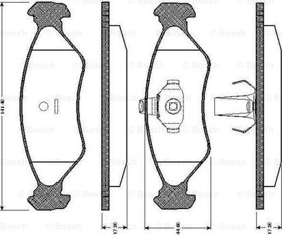 BOSCH 0 986 TB2 159 - Тормозные колодки, дисковые, комплект www.autospares.lv