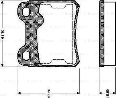 BOSCH 0 986 TB2 158 - Тормозные колодки, дисковые, комплект www.autospares.lv