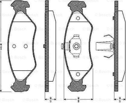 BOSCH 0 986 TB2 160 - Тормозные колодки, дисковые, комплект www.autospares.lv