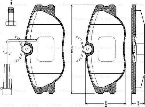 BOSCH 0 986 TB2 167 - Bremžu uzliku kompl., Disku bremzes autospares.lv