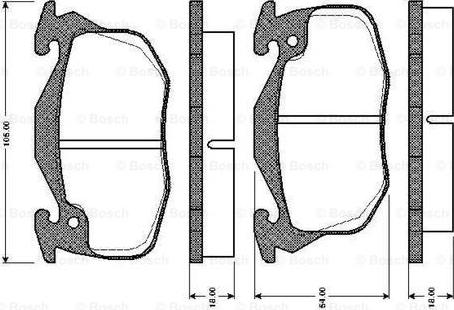 BOSCH 0 986 TB2 101 - Brake Pad Set, disc brake www.autospares.lv