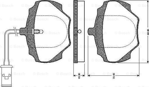 BOSCH 0 986 TB2 114 - Bremžu uzliku kompl., Disku bremzes www.autospares.lv