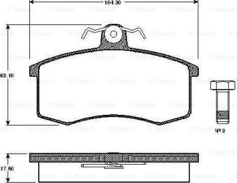 BOSCH 0 986 TB2 113 - Bremžu uzliku kompl., Disku bremzes www.autospares.lv