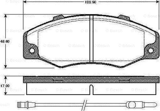 BOSCH 0 986 TB2 112 - Bremžu uzliku kompl., Disku bremzes www.autospares.lv