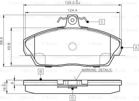 BOSCH 0 986 TB2 189 - Тормозные колодки, дисковые, комплект www.autospares.lv