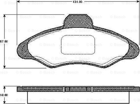 BOSCH 0 986 TB2 184 - Bremžu uzliku kompl., Disku bremzes www.autospares.lv