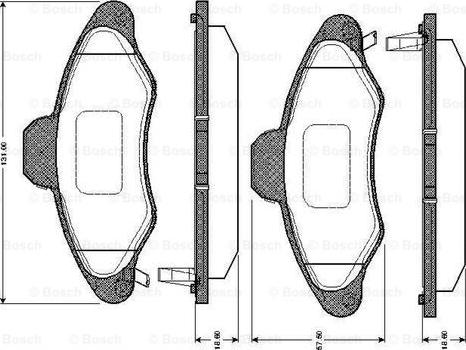 BOSCH 0 986 TB2 185 - Bremžu uzliku kompl., Disku bremzes www.autospares.lv