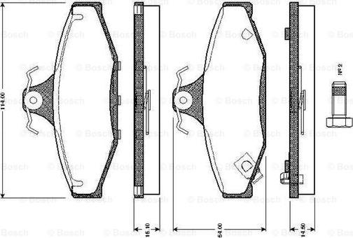 BOSCH 0 986 TB2 187 - Тормозные колодки, дисковые, комплект www.autospares.lv