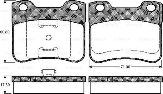 BOSCH 0 986 TB2 129 - Bremžu uzliku kompl., Disku bremzes www.autospares.lv