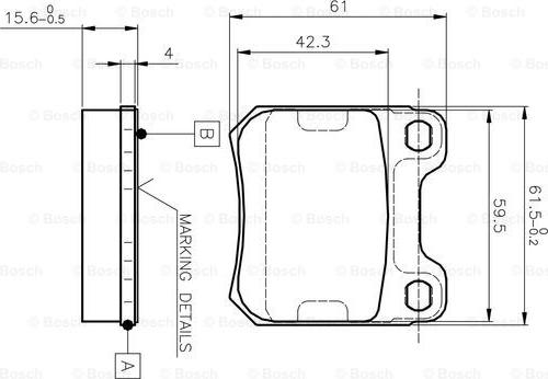 BOSCH 0 986 TB2 125 - Тормозные колодки, дисковые, комплект www.autospares.lv