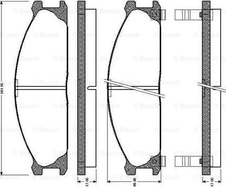 BOSCH 0 986 TB2 123 - Brake Pad Set, disc brake www.autospares.lv