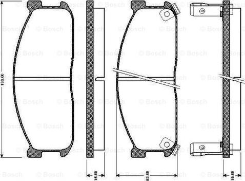 BOSCH 0 986 TB2 127 - Brake Pad Set, disc brake www.autospares.lv