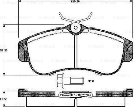 BOSCH 0 986 TB2 174 - Bremžu uzliku kompl., Disku bremzes autospares.lv