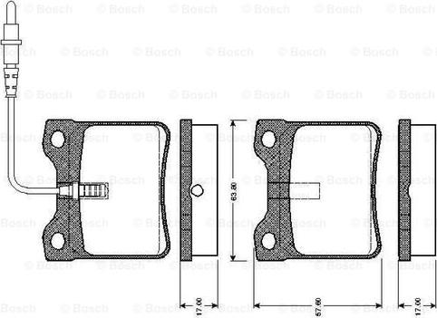 BOSCH 0 986 TB2 175 - Bremžu uzliku kompl., Disku bremzes autospares.lv