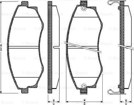 BOSCH 0 986 TB2 171 - Bremžu uzliku kompl., Disku bremzes www.autospares.lv