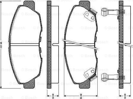 BOSCH 0 986 TB2 178 - Bremžu uzliku kompl., Disku bremzes www.autospares.lv