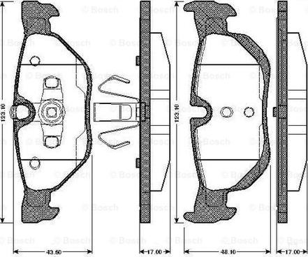 BOSCH 0 986 TB2 899 - Brake Pad Set, disc brake www.autospares.lv