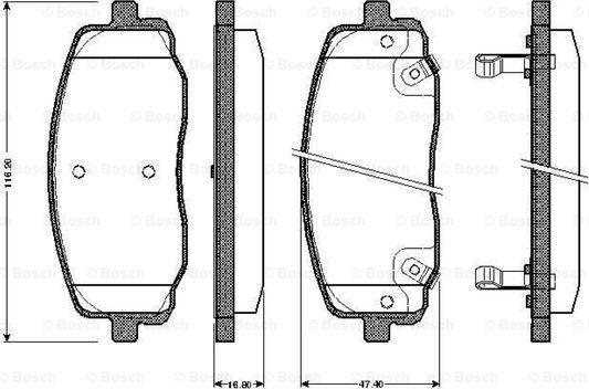 BOSCH 0 986 TB2 891 - Bremžu uzliku kompl., Disku bremzes www.autospares.lv