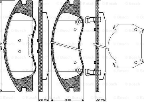 BOSCH 0 986 TB2 892 - Bremžu uzliku kompl., Disku bremzes autospares.lv