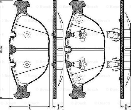 BOSCH 0 986 TB2 846 - Bremžu uzliku kompl., Disku bremzes www.autospares.lv